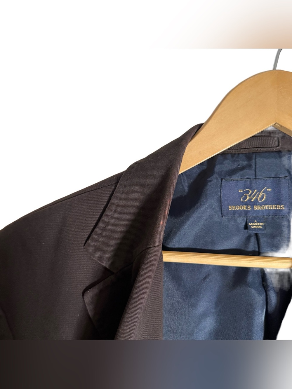 Brooks Brothers 346 Single Breasted Sport Coat Three Button Brown Cotton Large - Picture 4 of 7